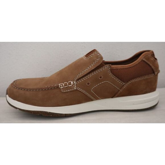 Clarks 26176975 Men\'s Sz 13W Light Tan Nubuck Sailview Step Slip-On Shoes main image 6